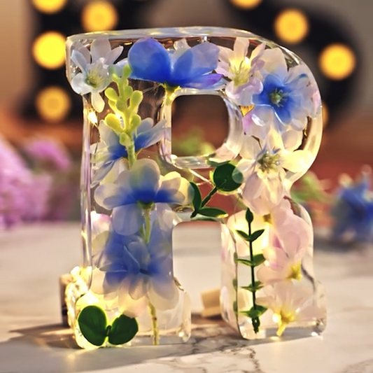 Dried Flower Letters Night Light