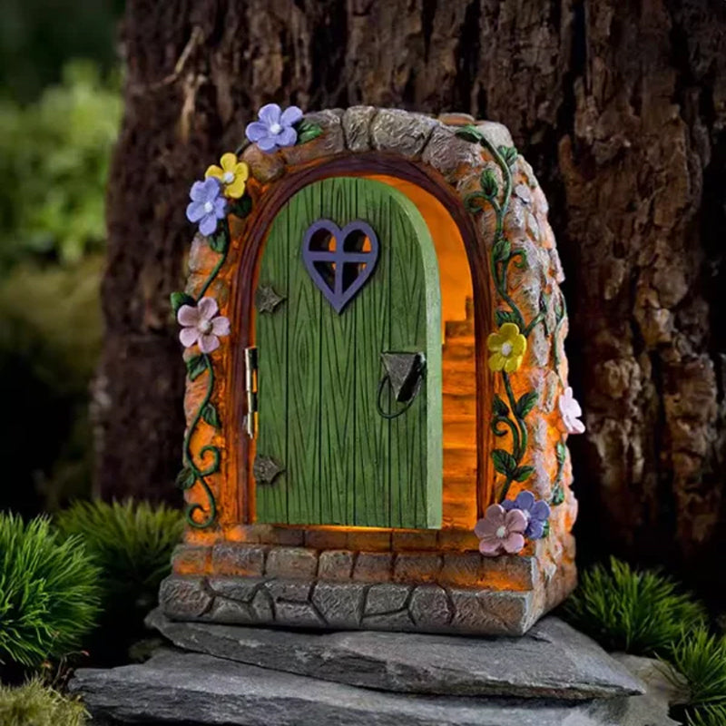 Garden stone door ornament