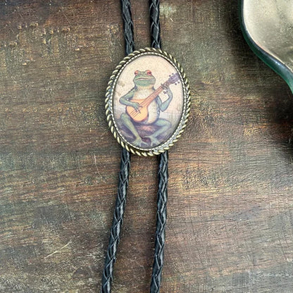 Banjo Frog Bolo Tie