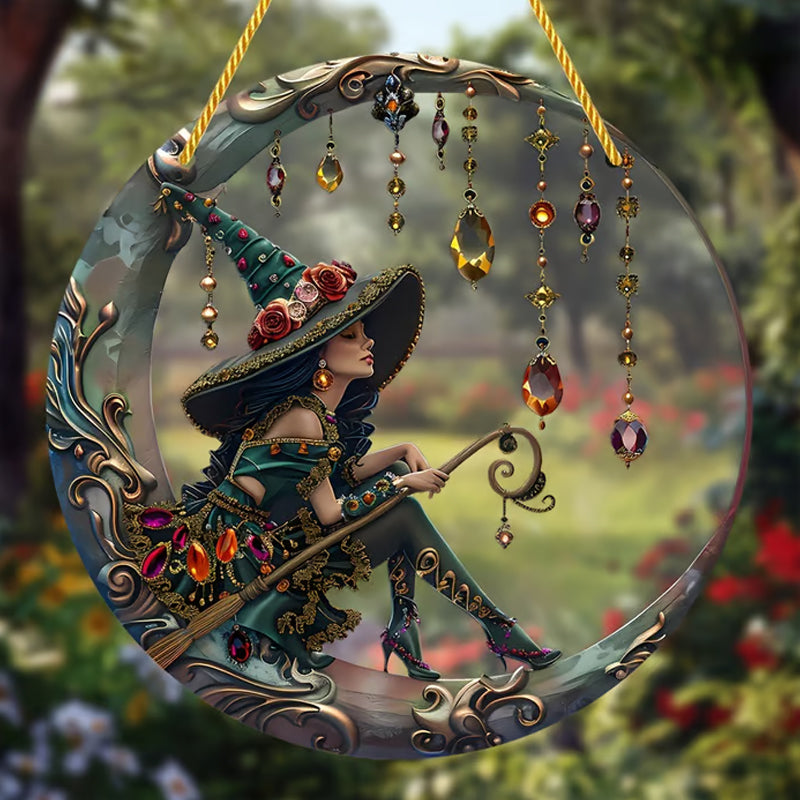 🧙‍♀️Beautiful Witch - Personalized Witch Window Hanging Suncatcher Ornament