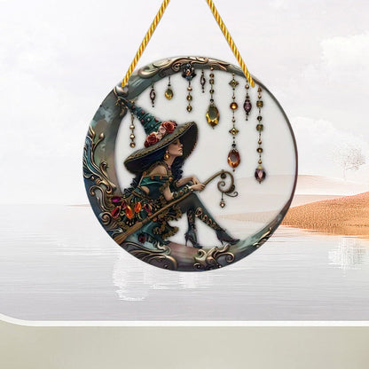 🧙‍♀️Beautiful Witch - Personalized Witch Window Hanging Suncatcher Ornament