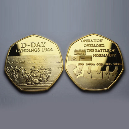 D-DAY LANDINGS 1944 24ct Gold Commemorative Coin
