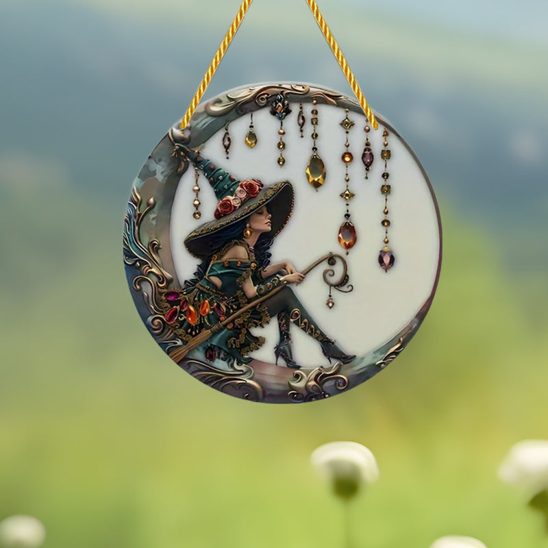 🧙‍♀️Beautiful Witch - Personalized Witch Window Hanging Suncatcher Ornament