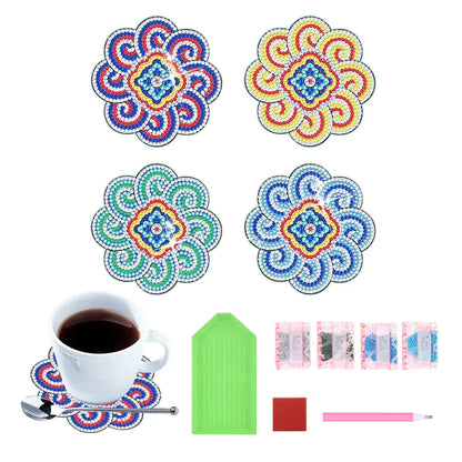 🌸Diamond Crafts Coasters Diamond Painting Coasters (Mandala)