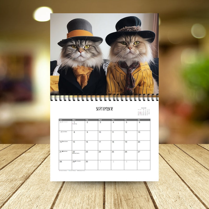 2025 Stylish Cats Calendar/Gift For Cat Lover