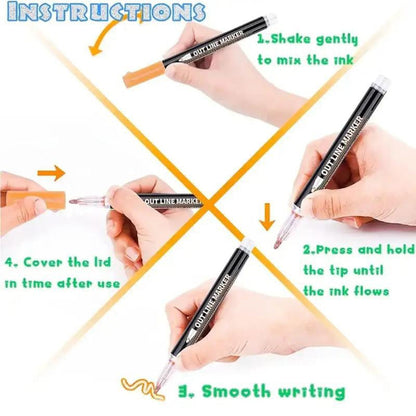 Dreamy Sparkle Dual-Line Contour Pen