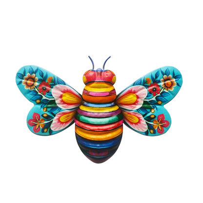 Iron Bee Art Sculpture Hanging Wall Decorations for Garden