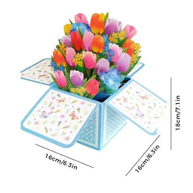 Mother's Day Sale 3D Pop up Flower Bouquet Card