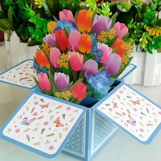 Mother's Day Sale 3D Pop up Flower Bouquet Card