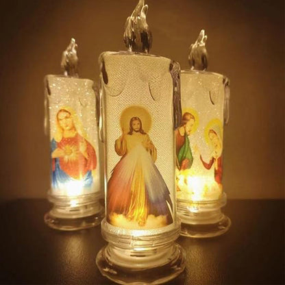 LED prayer flameless candles