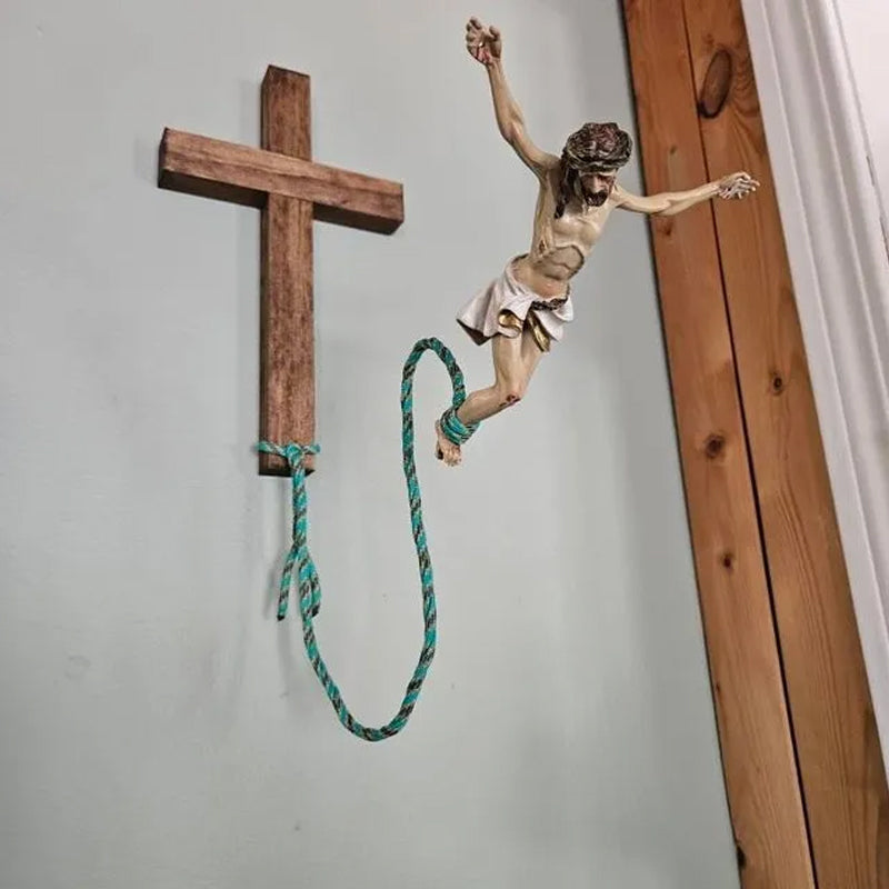 Bungee Jumping Jesus Religious Decoration