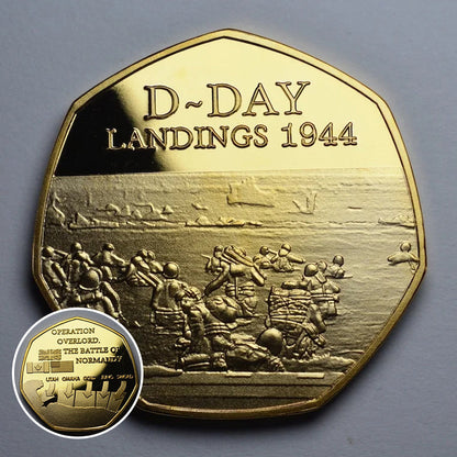 D-DAY LANDINGS 1944 24ct Gold Commemorative Coin