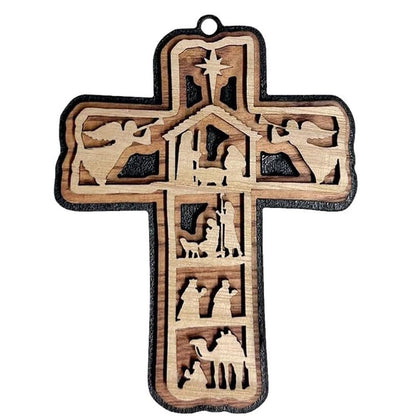 Cross Nativity Ornament