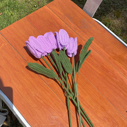 Crochet Flowers Bouquet Handmade Knitted Flower Gift