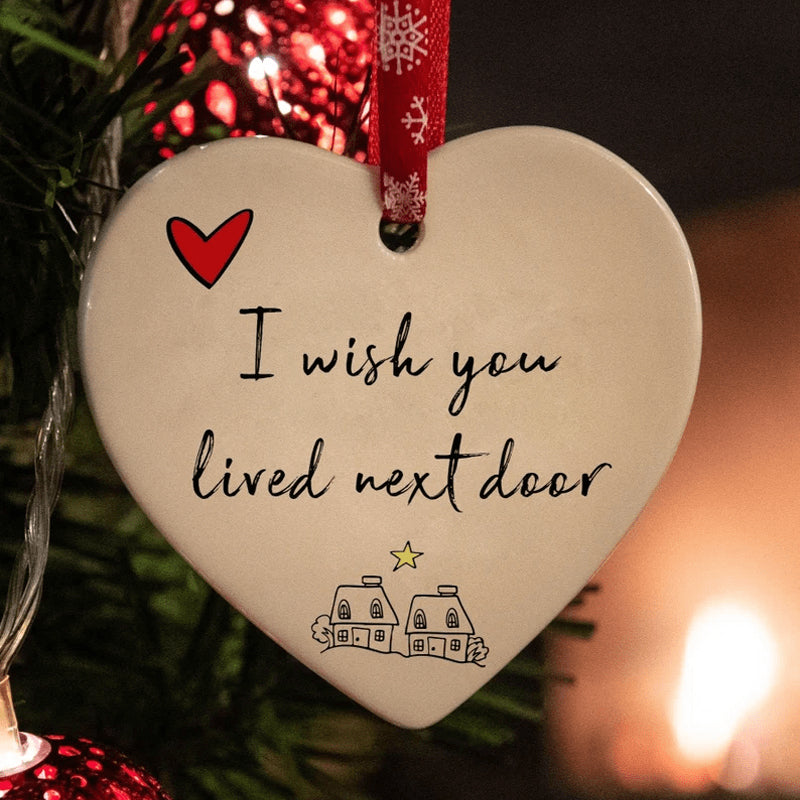 Ceramic Heart Hanging Ornament