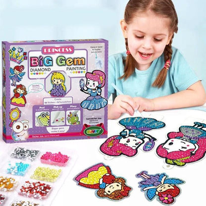 Big Gem Diamond Painting Stickers for Kids