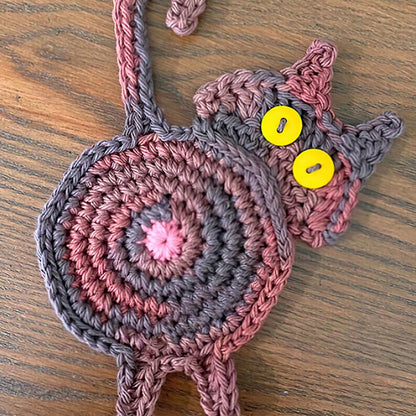 Cute Knitted Kitten Butt Coasters