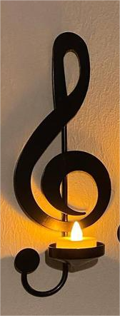 Black Music Note Wall Sconce