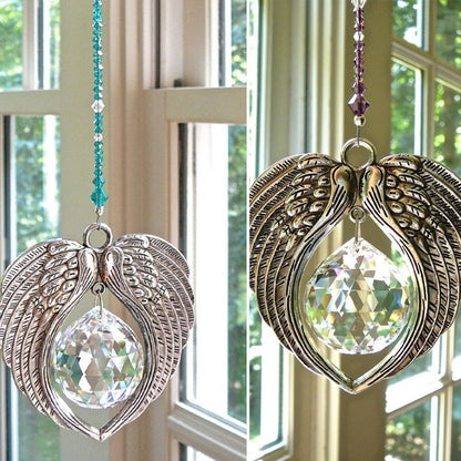 Angel Wings Crystal and Pewter Wings Suncatcher