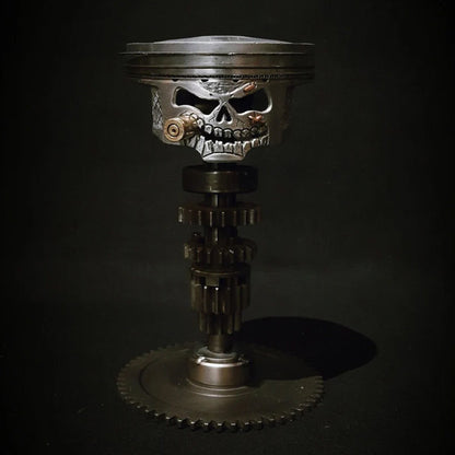 Piston Skull Face Sculpture