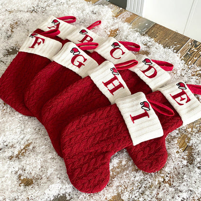 Christmas Letter Knit Stocking