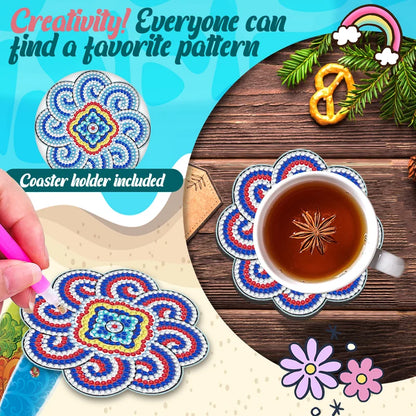 🌸Diamond Crafts Coasters Diamond Painting Coasters (Mandala)