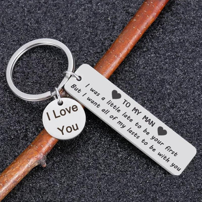 “To my man I love you” Keychain