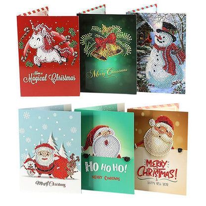 Christmas Card Diamond Picture, Set of 8 Patterns