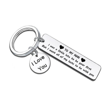 “To my man I love you” Keychain