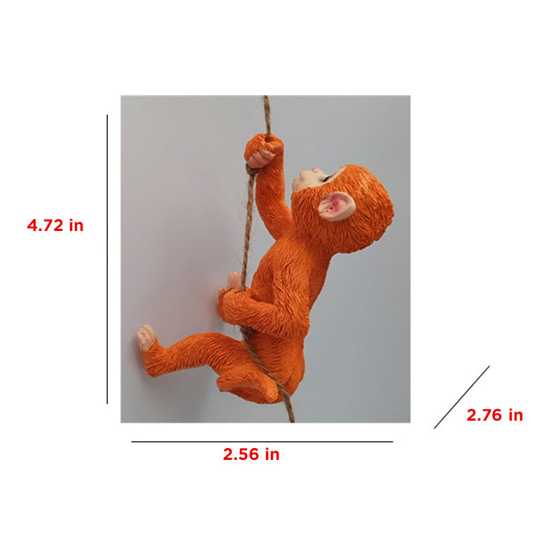 Rope Climbing Squirrel Resin Statue Figurine Ornament