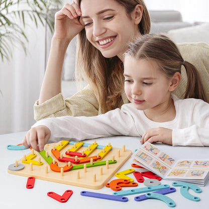 🌈💐Montessori Pegboard Puzzle💐