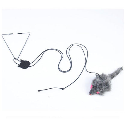 Hanging door type cat black mouse