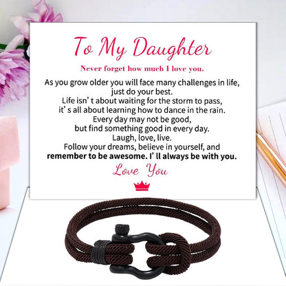 TO MY DAUGHTER LOVE YOU FOREVER NAUTICAL BRACELET