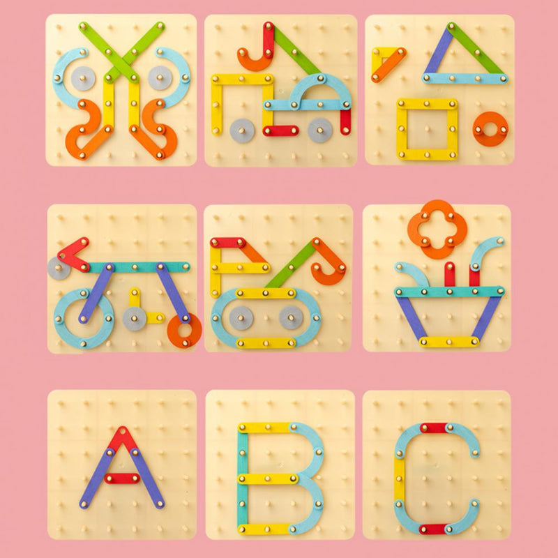 🌈💐Montessori Pegboard Puzzle💐