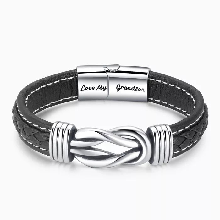 Forever Linked Together Braided Leather Bracelet