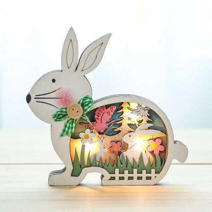 Wooden Easter Decoration with LED Light