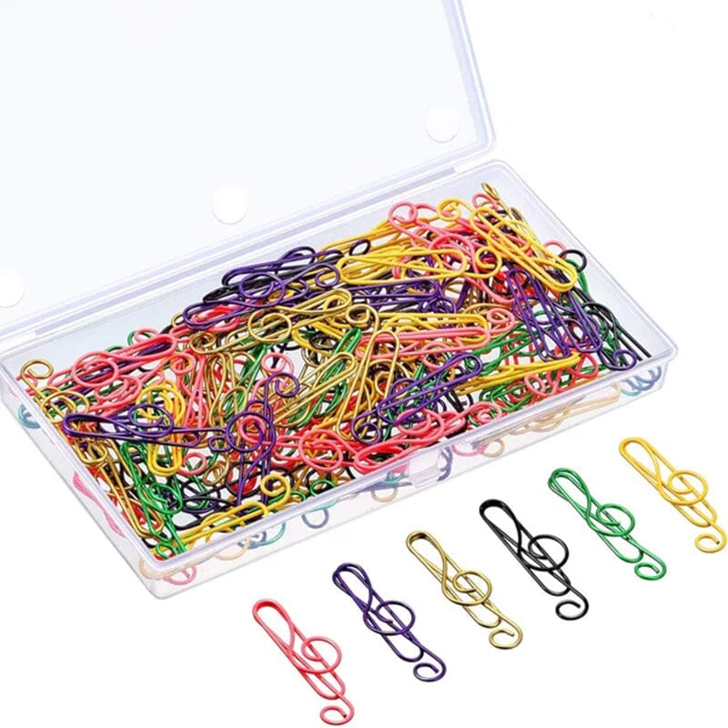 Music Multicoloured Metal Paper Clips