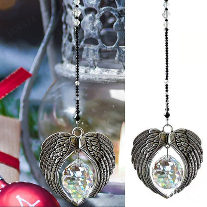 Angel Wings Crystal and Pewter Wings Suncatcher