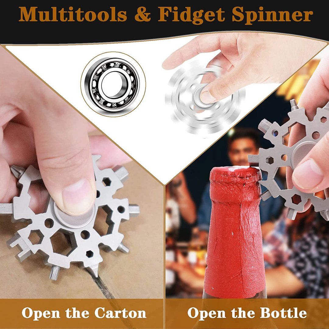 Snowflake Multifunctional Fingertip Gyro Wrench Tool Toy