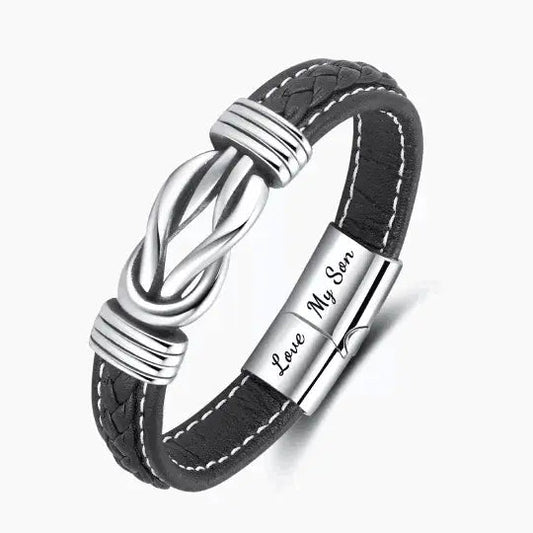 Forever Linked Together Braided Leather Bracelet